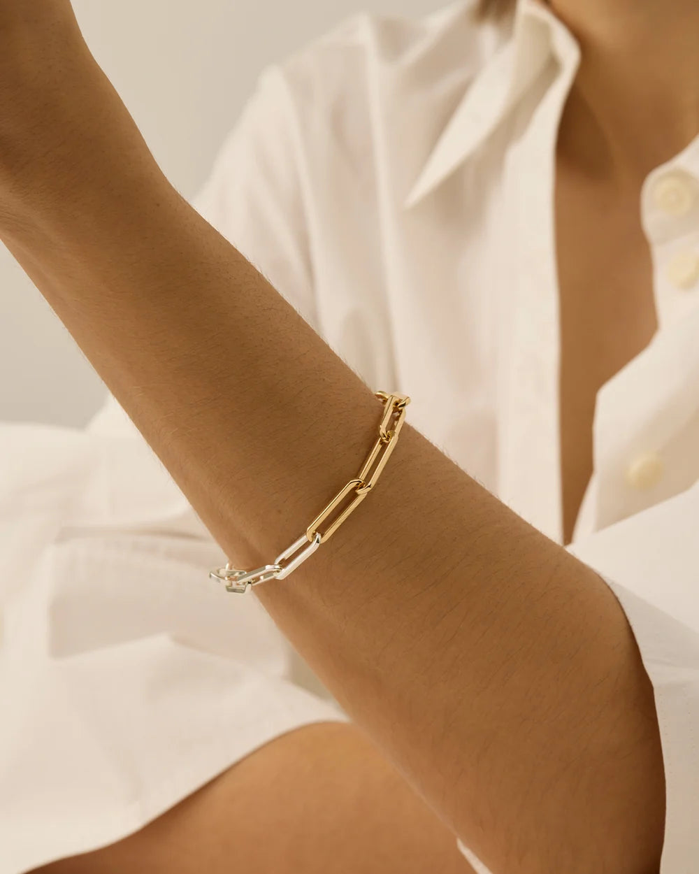Andi Slim Bracelet - Two Tone