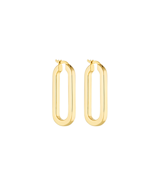 Baby Oval Hoops -Gold