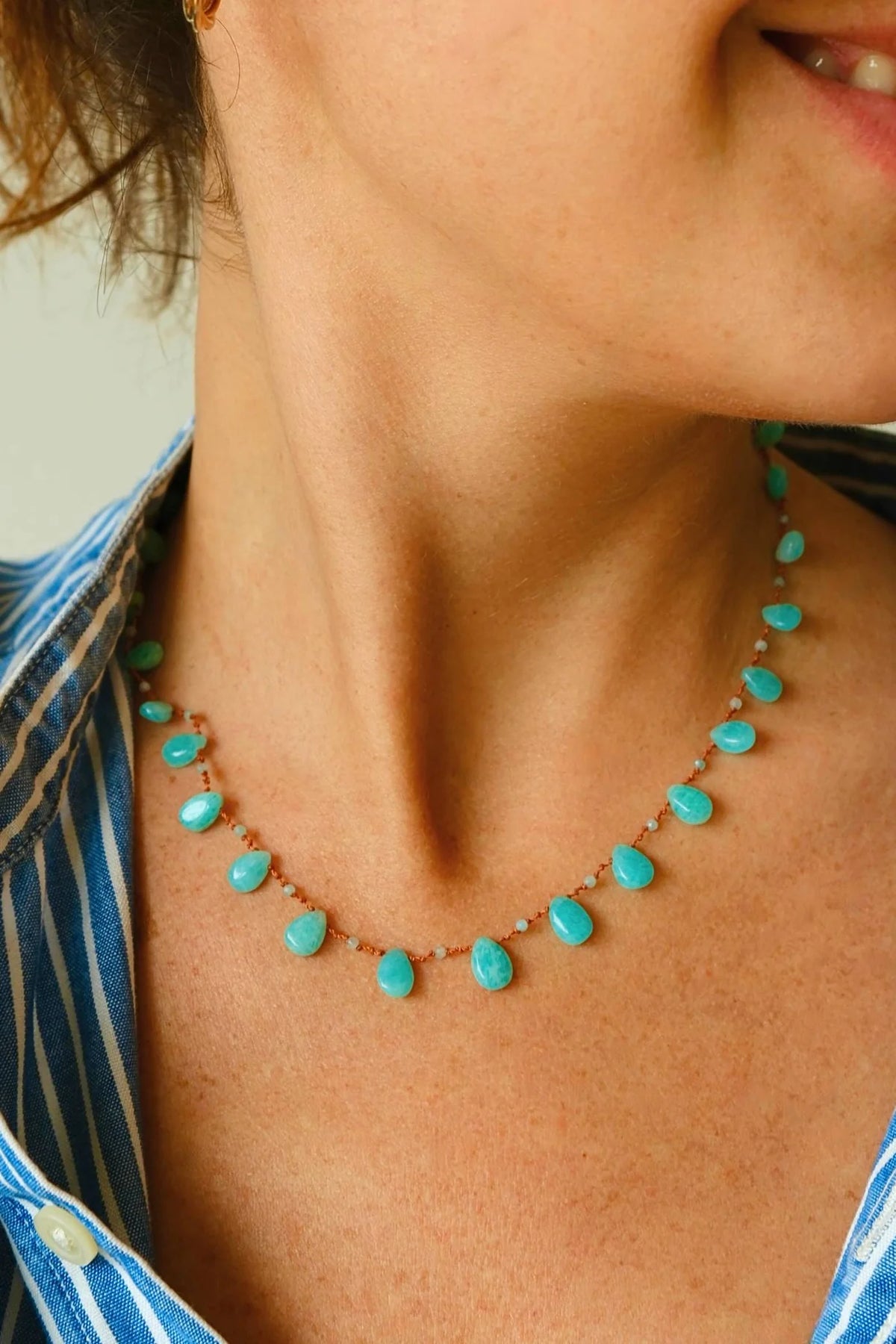Beetle DB Necklace - Amazonite