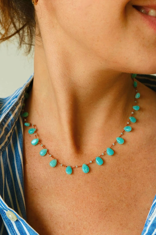 Beetle DB Necklace - Amazonite