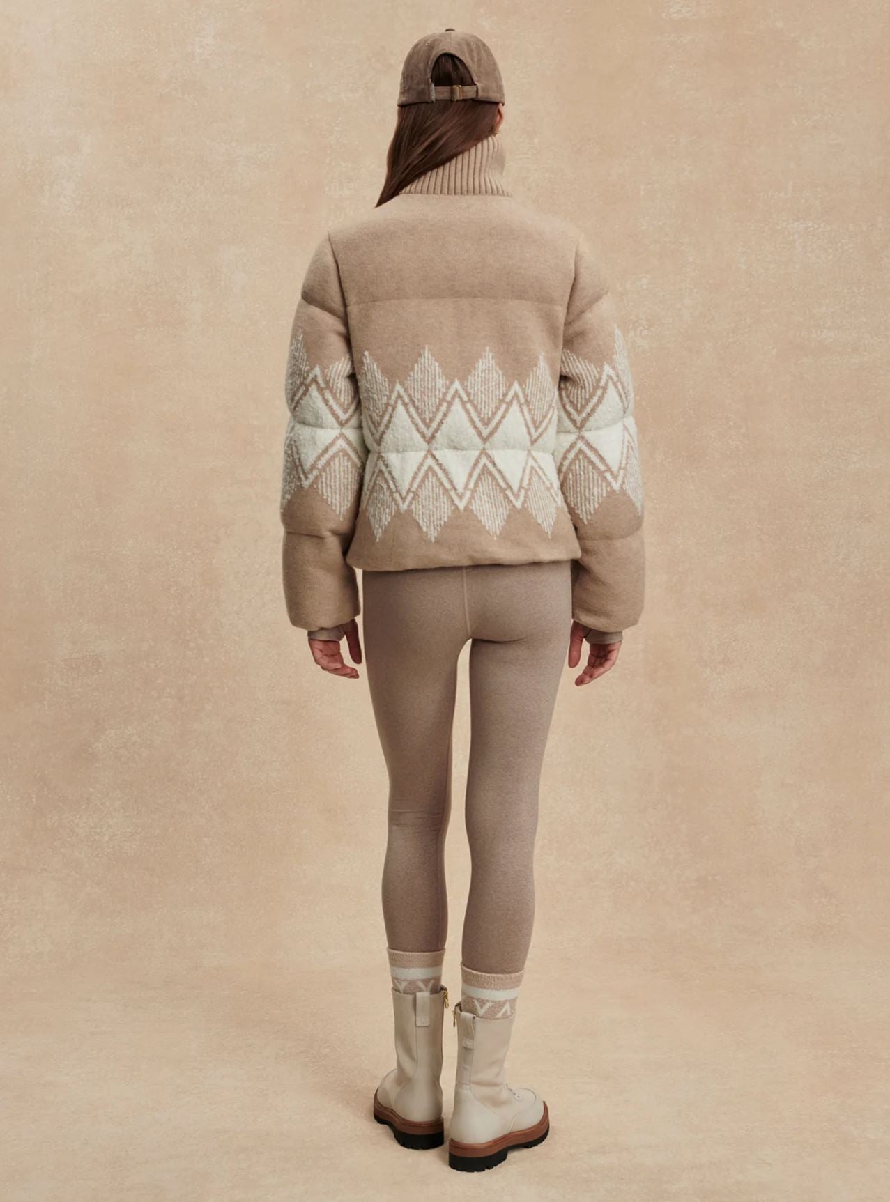 Belinda Knit Puffer - Light Taupe