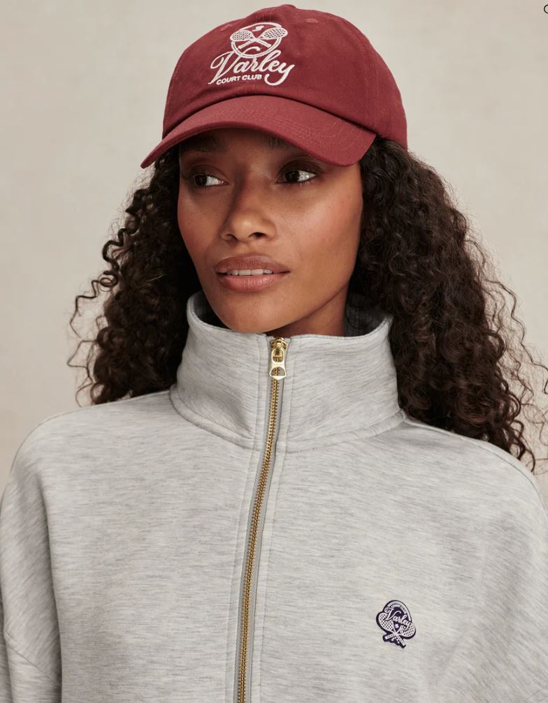 Bertie Half Zip Sweat - Light Grey Marl