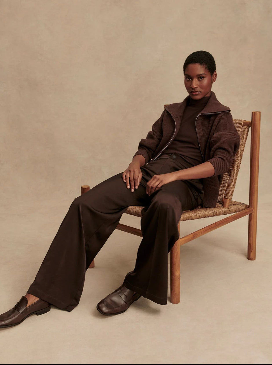 Varley Betty Jacquard Half Zip in Light Taupe main image 1
