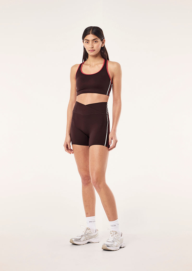 Clarity Bike Short - Dark Plum/Strawberry