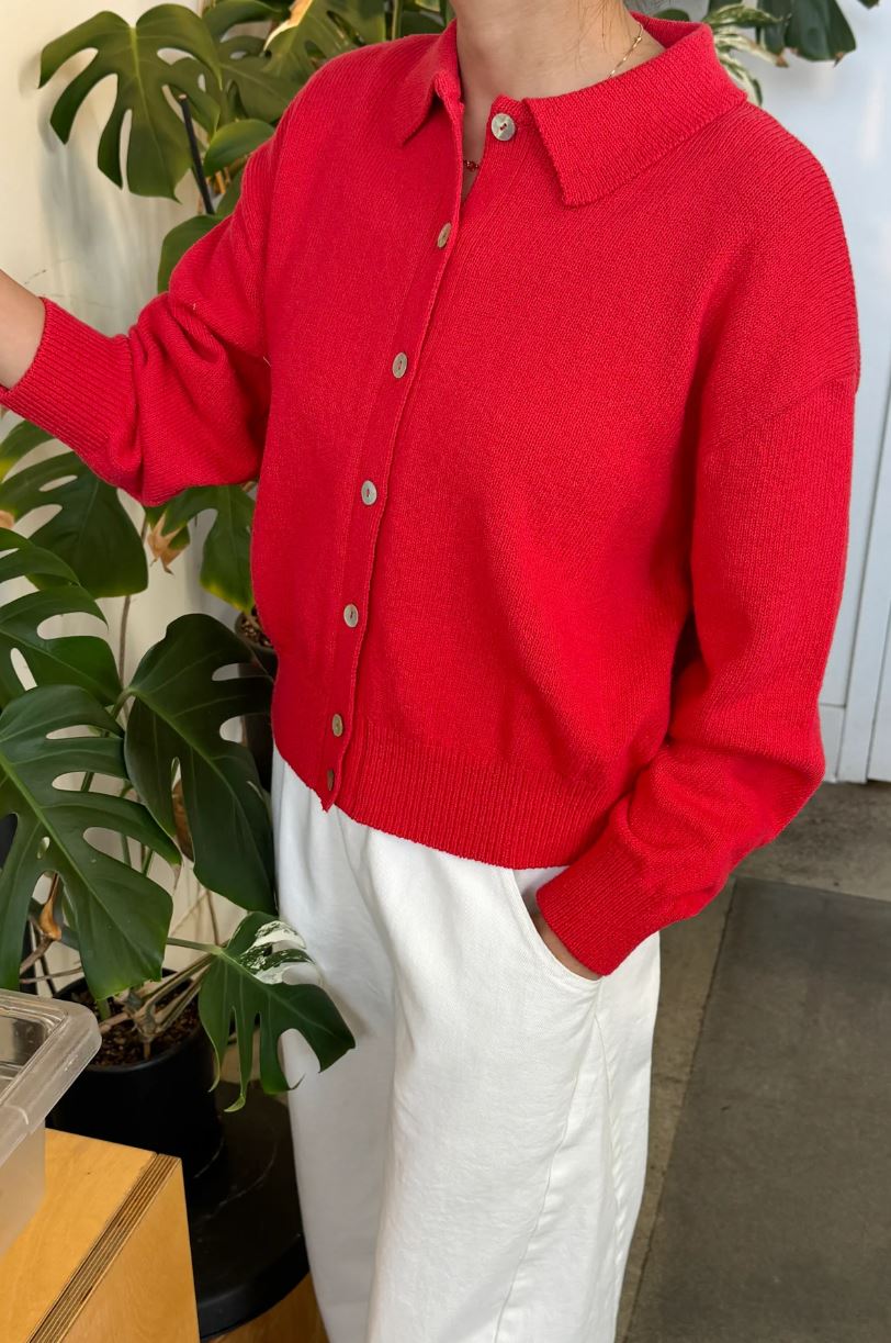 The Club Cardigan: Chili