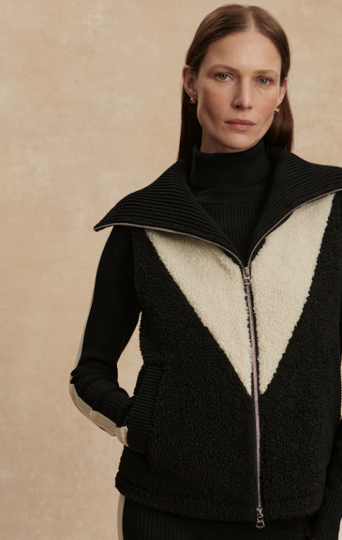 Caspian Sherpa Gilet - Black