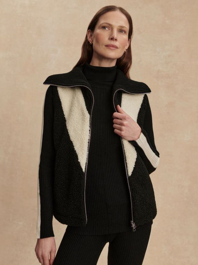 Caspian Sherpa Gilet - Black