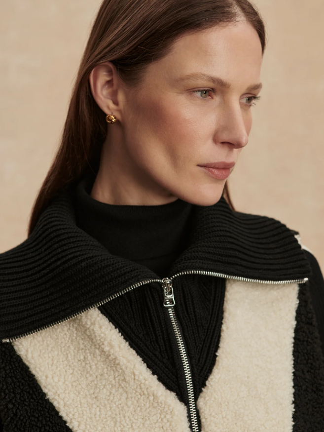 Caspian Sherpa Gilet - Black