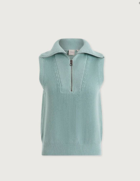 Clifford Half Zip Knit -  Porcelain Blue