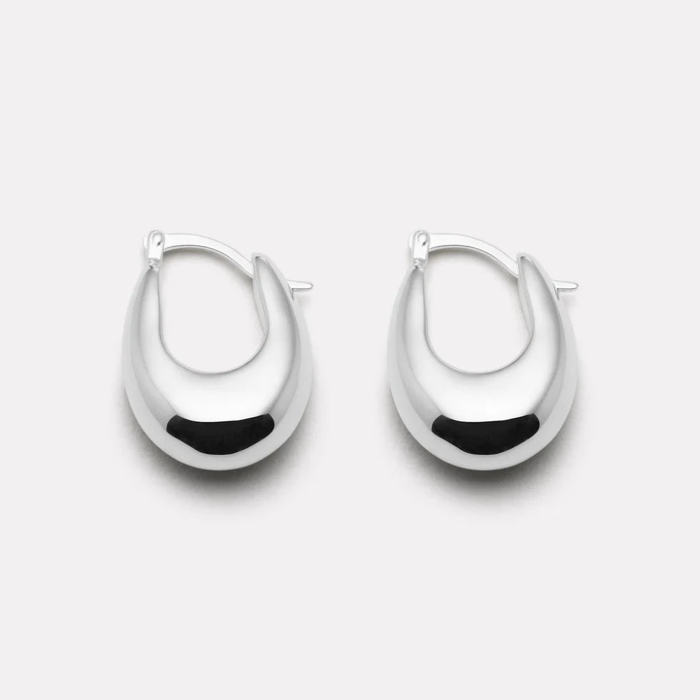 Cloudland Silver Hoop Earring