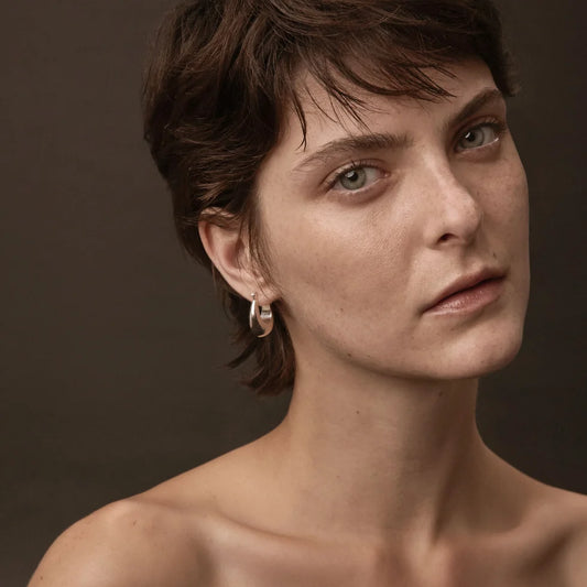Cloudland Silver Hoop Earring