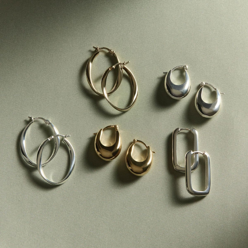 Cloudland Silver Hoop Earring