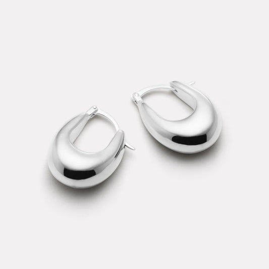 Cloudland Silver Hoop Earring