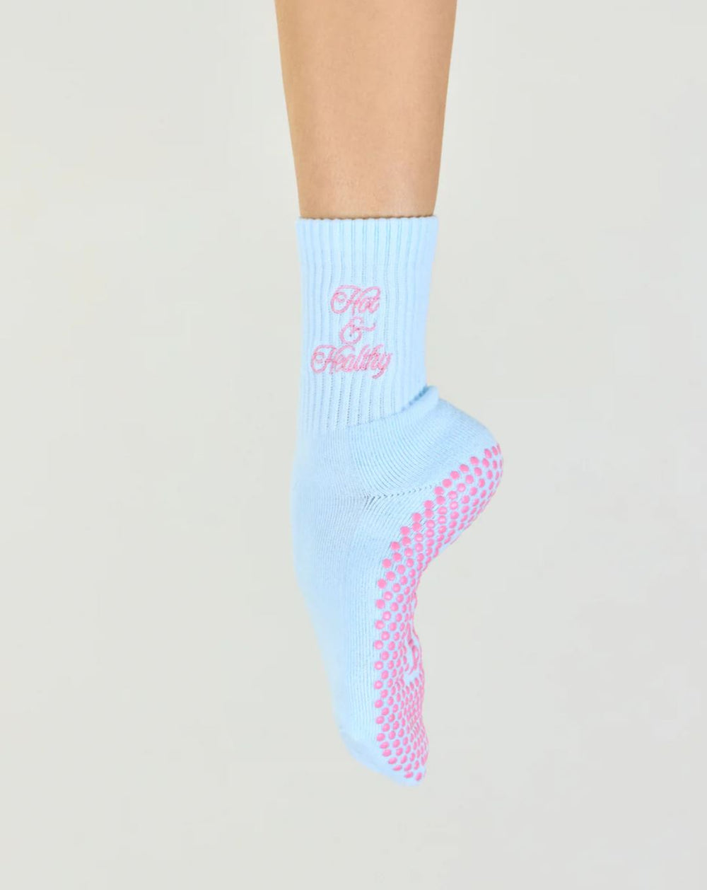 Hot and Healthy Pilates Grip Sock - Blue