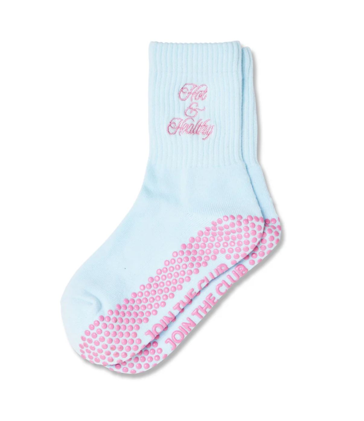 Hot and Healthy Pilates Grip Sock - Blue