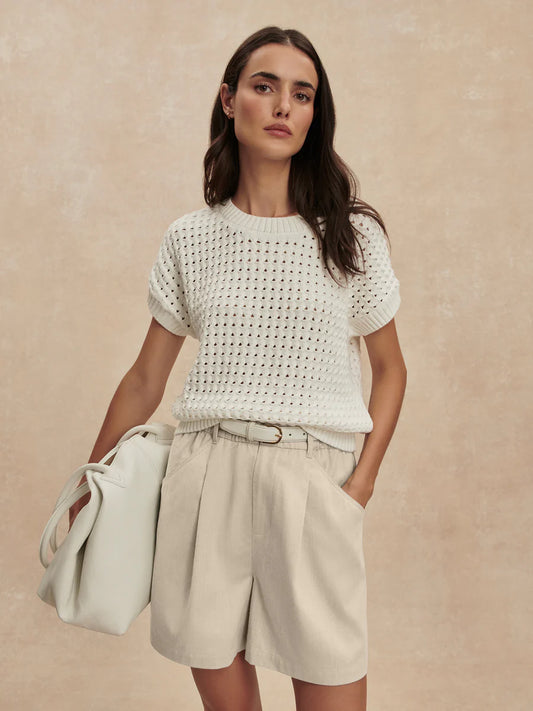 Denny Knit Top - Snow White