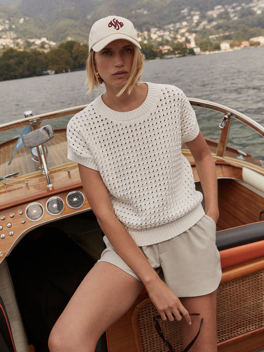 Denny Knit Top - Snow White