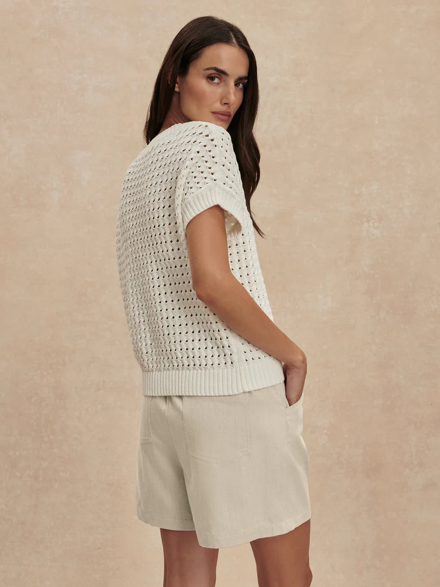 Denny Knit Top - Snow White
