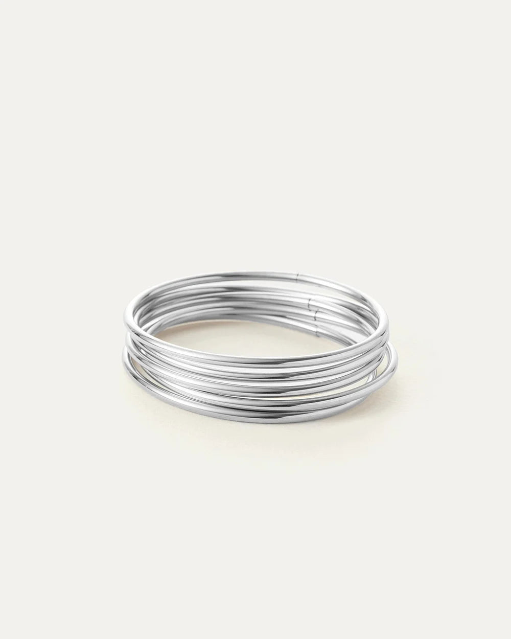 Dane Bangle Set - 5 Pack - Silver