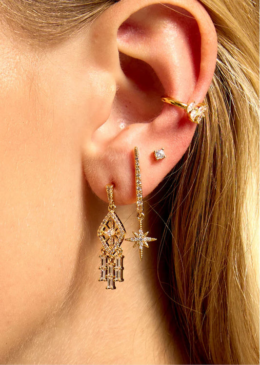 Diwali Ice Pick Earrings - Gold-Plated
