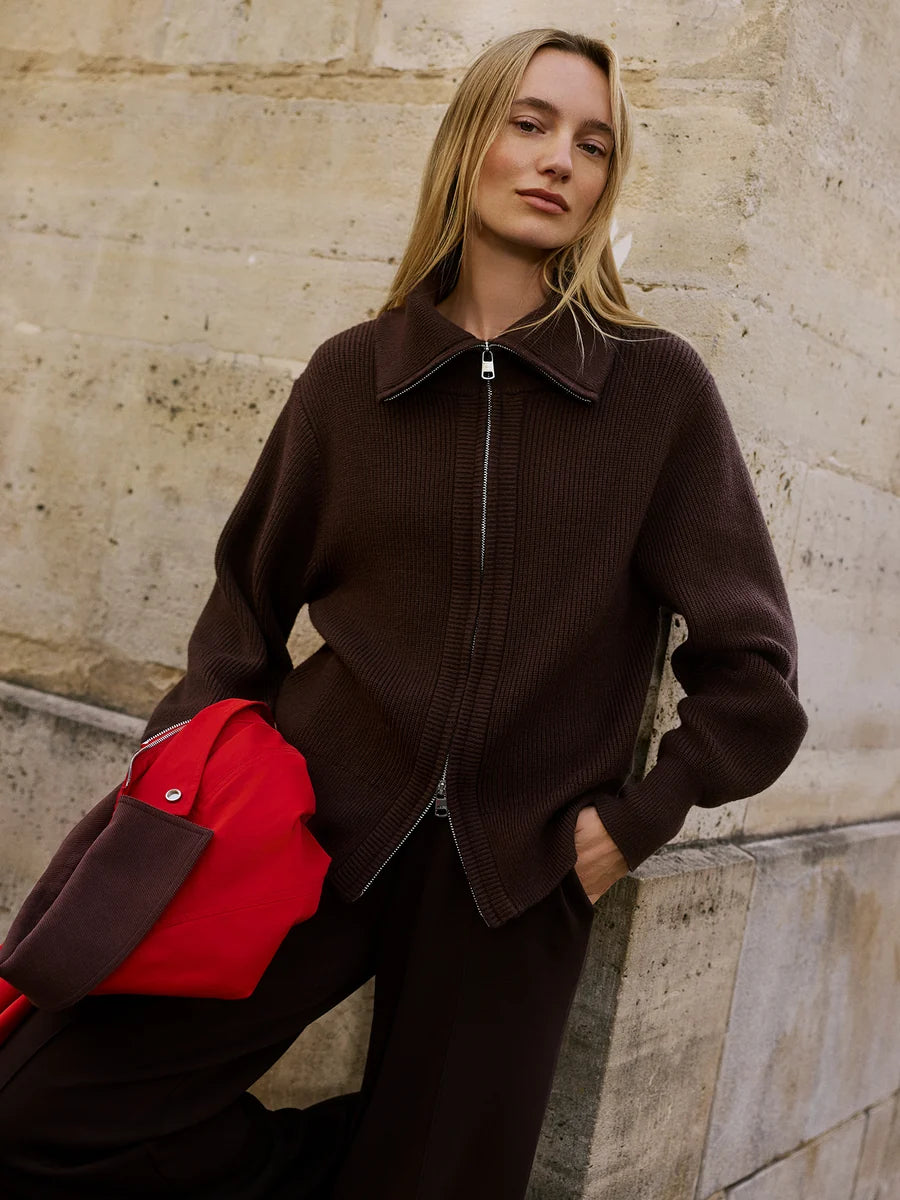 Enrico Zip-Through Knit Jacket