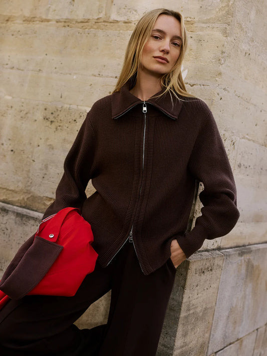 Enrico Zip-Through Knit Jacket