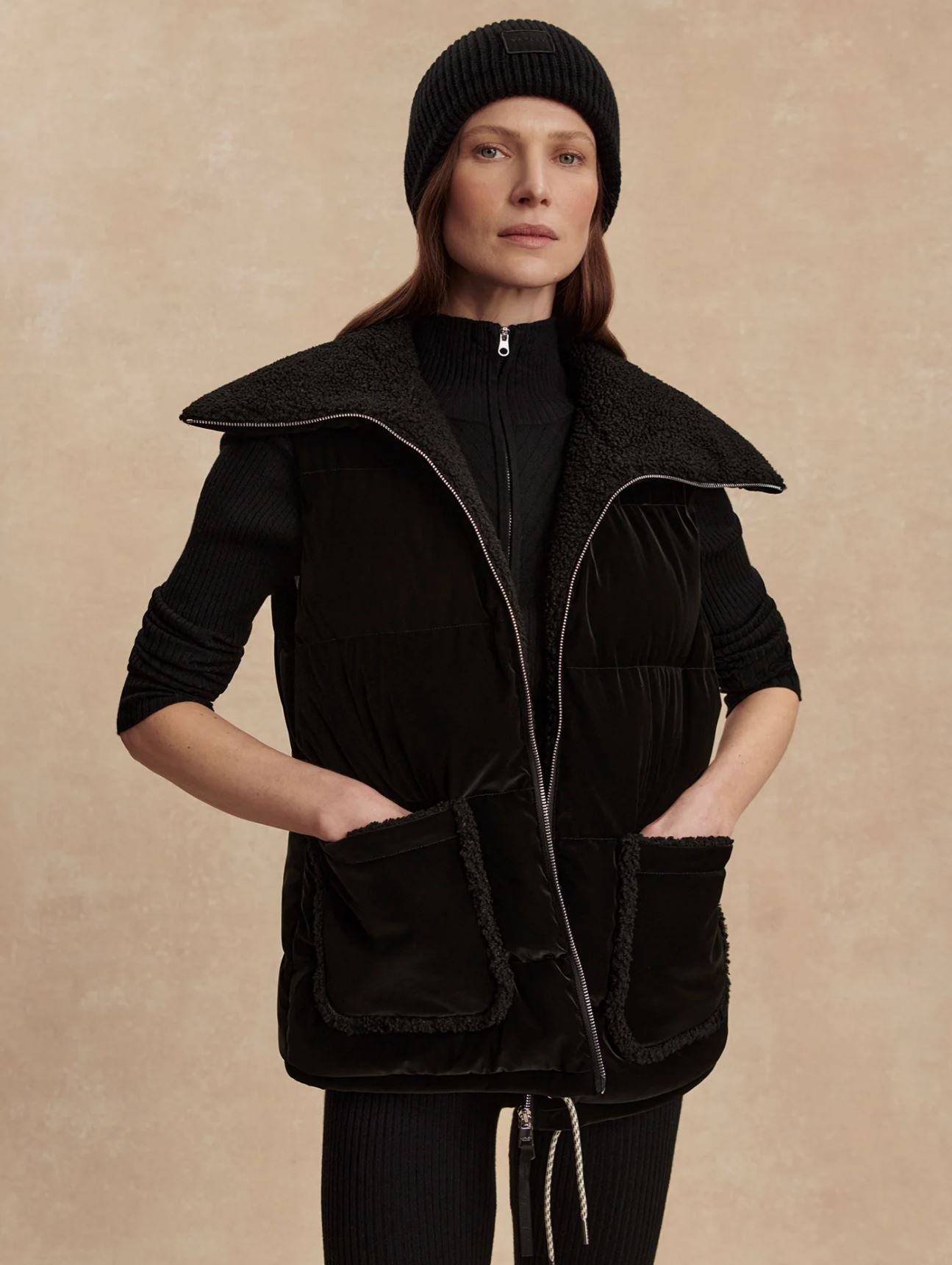 Evie Puffer Gilet - Black