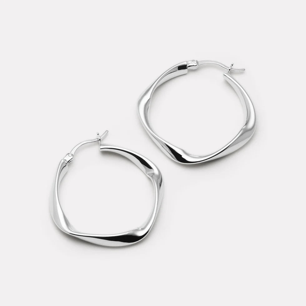 Garden of Eden Silver Hoop Earring