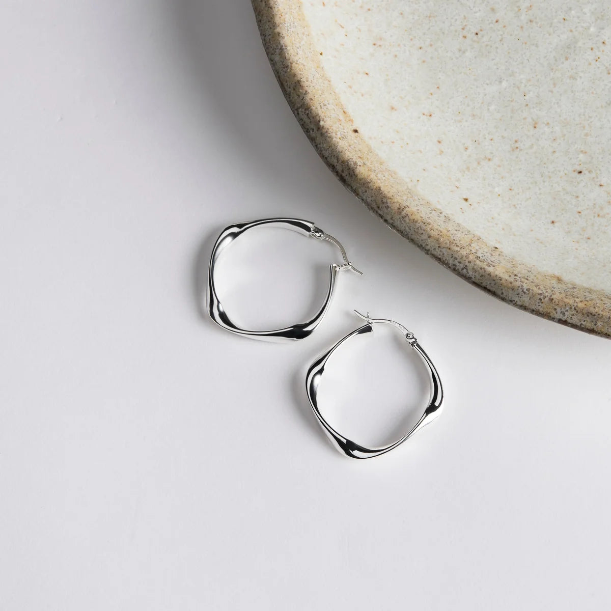 Garden of Eden Silver Hoop Earring