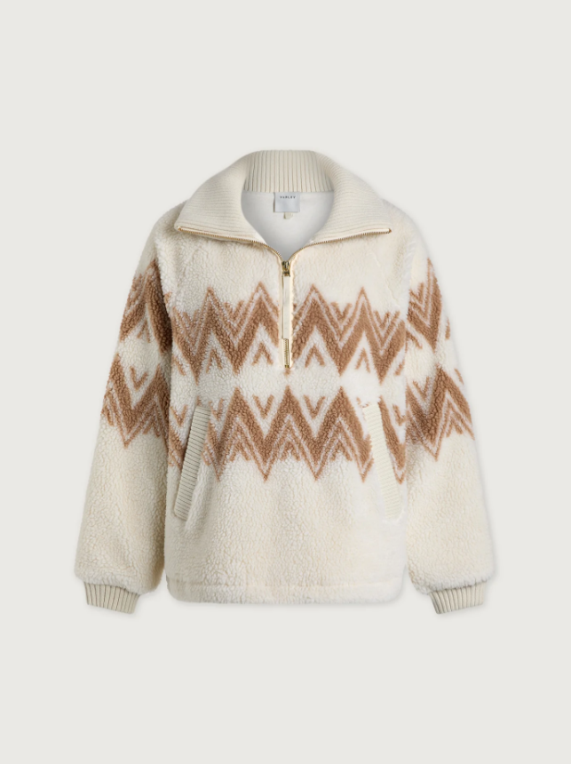 Hendrik Half Zip Sherpa -  Egret