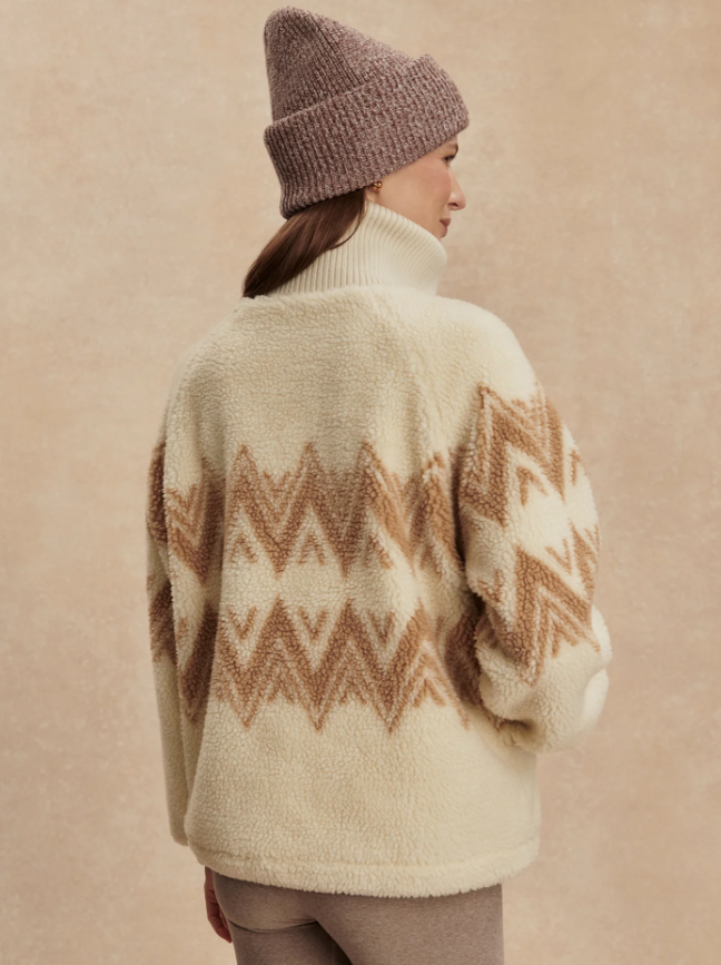 Hendrik Half Zip Sherpa -  Egret