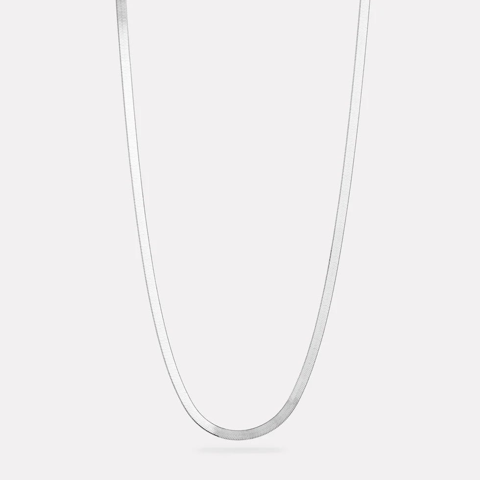 Herringbone Silver Necklace