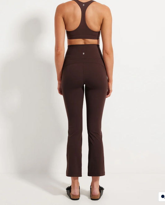 In Motion Cropped Flare Pant - Chocolate