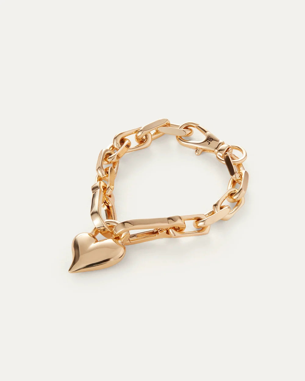 Padlock Heart Chain  Bracelet - Gold