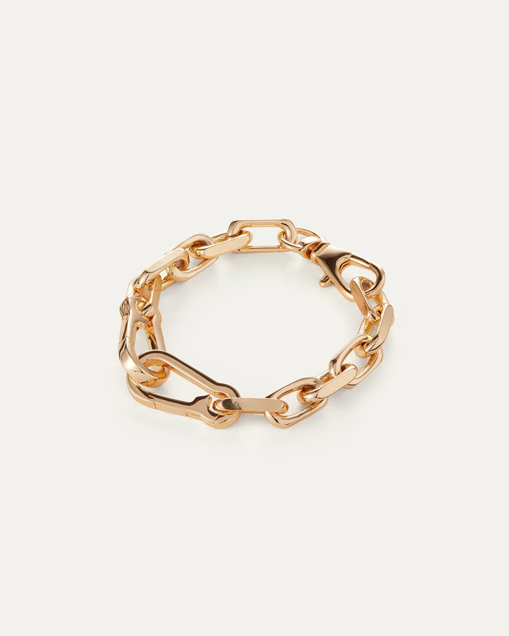Padlock Heart Chain  Bracelet - Gold