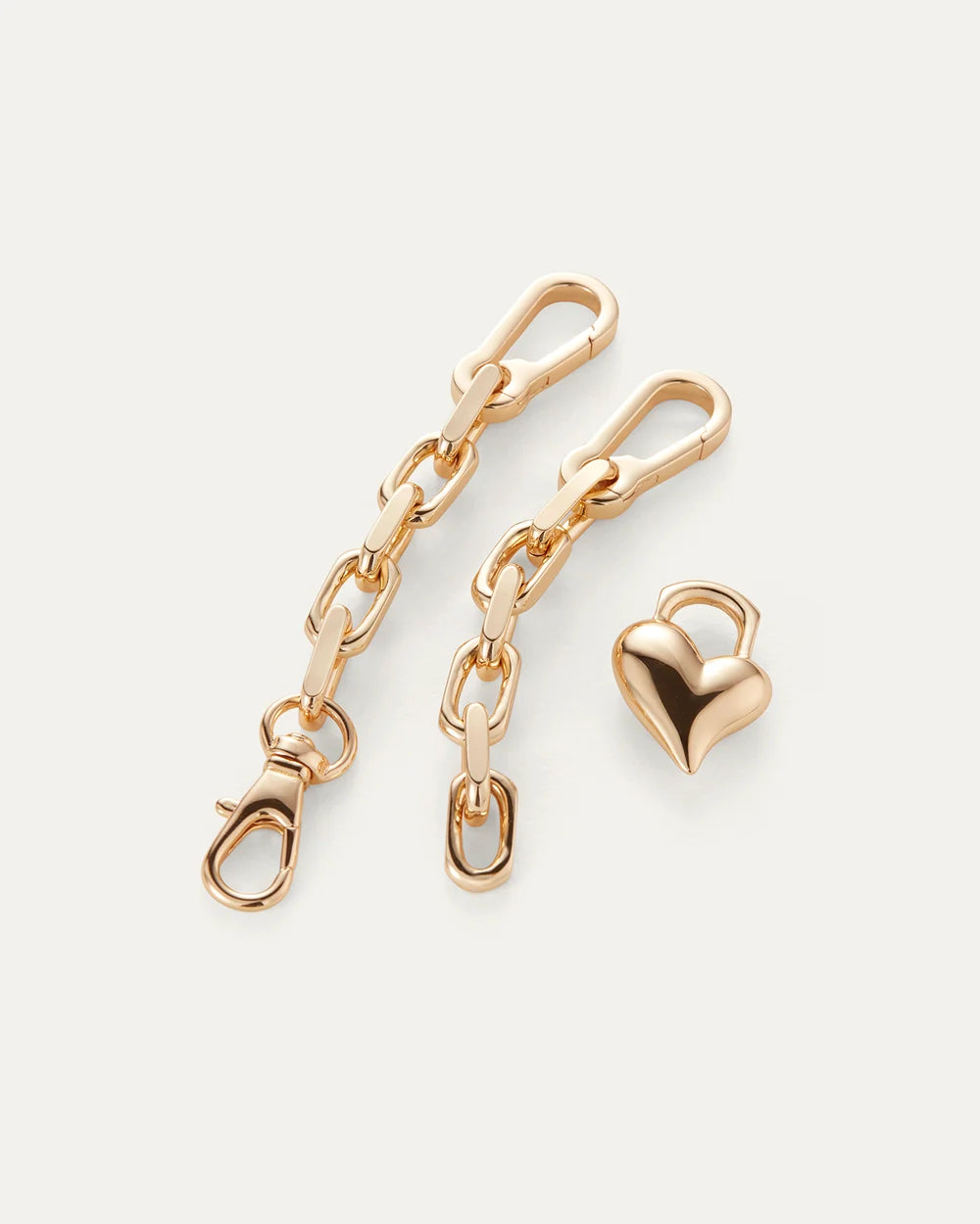 Padlock Heart Chain  Bracelet - Gold