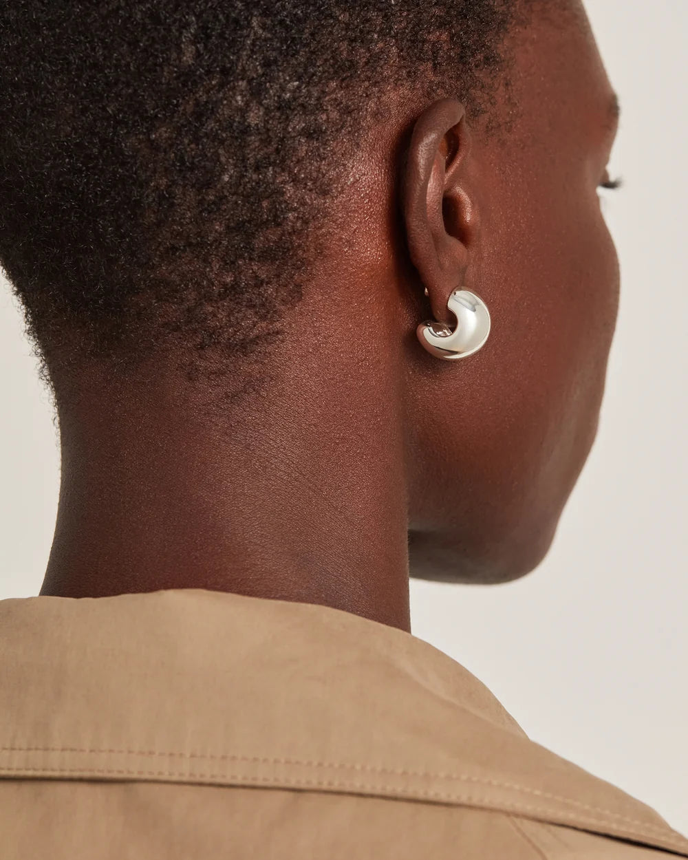 Small Gemma Hoops - Silver