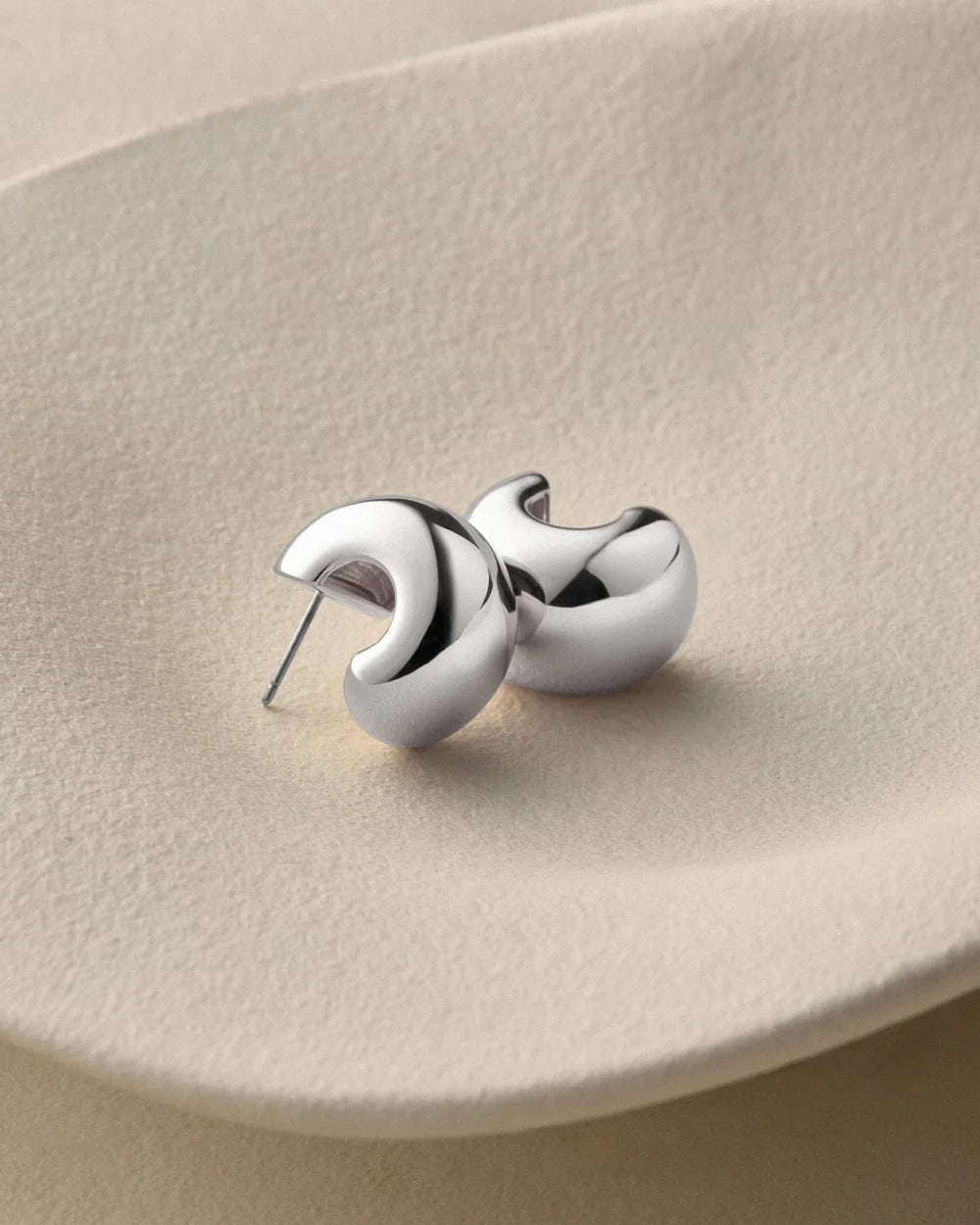 Small Gemma Hoops - Silver