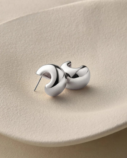 Small Gemma Hoops - Silver