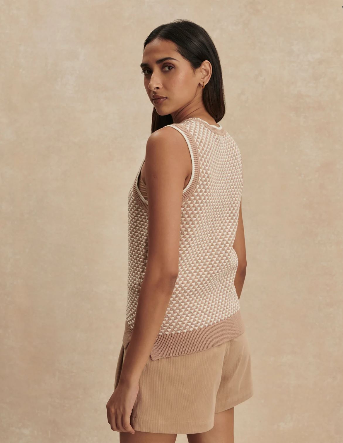 Jenson Stitch Knit Tank - Light Taupe