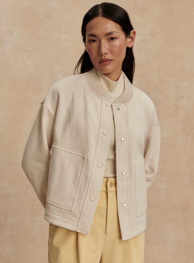 Khai Cropped Jacket - Birch  Marl