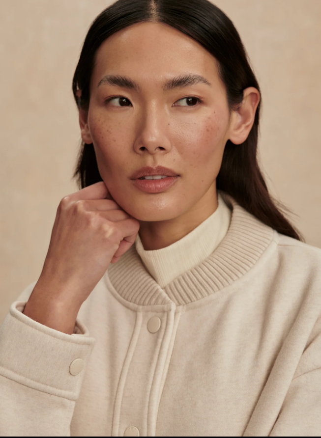 Khai Cropped Jacket - Birch  Marl