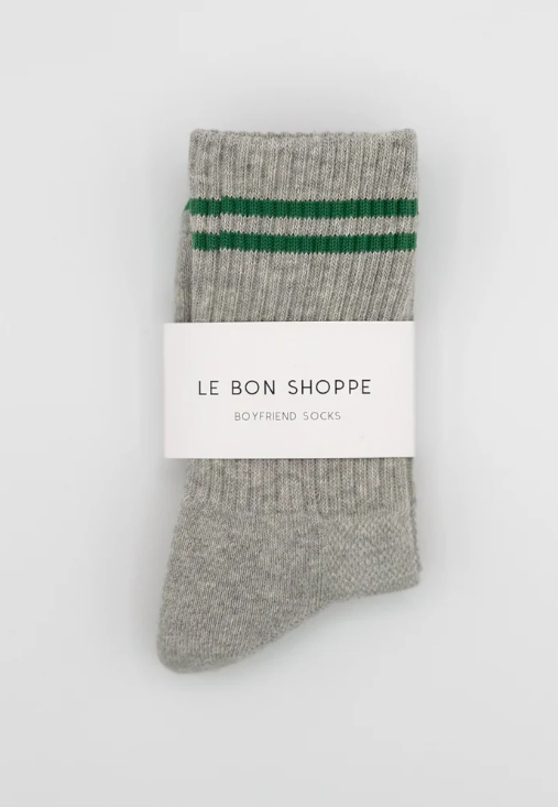 Boyfriend Socks: Light Grey