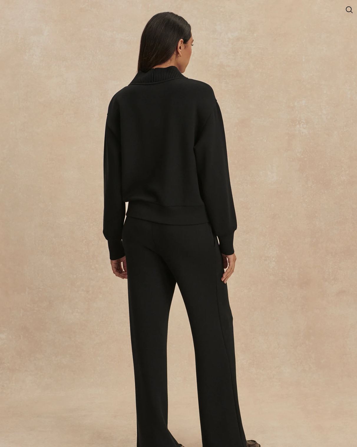 Lucine Button Front Sweat - Black