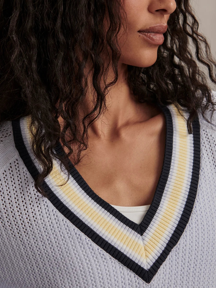 Maurice V Neck Sweater -  Xenon Blue