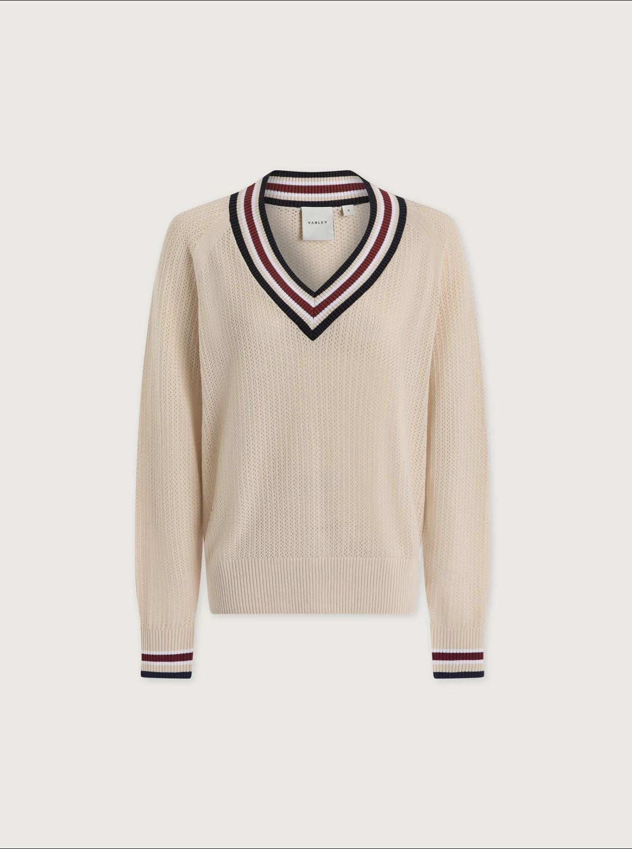 Maurice V Neck Sweater - Oat Milk