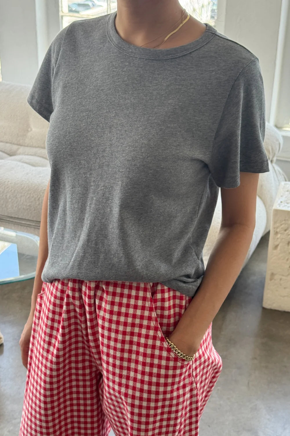 The Little Boy Tee - Melange Grey
