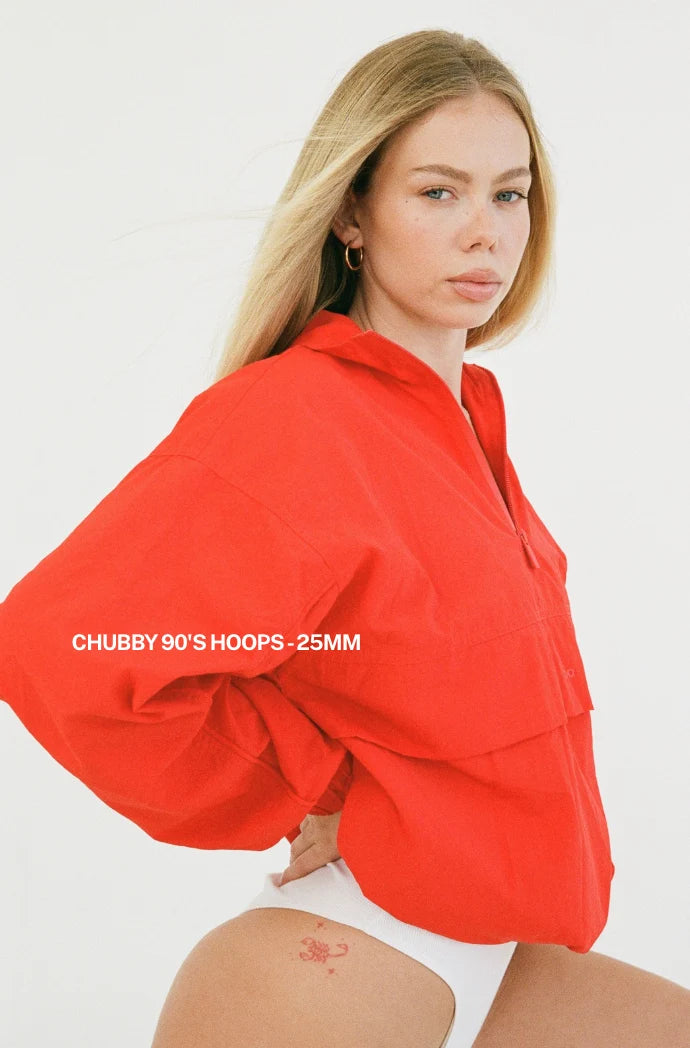 Chubby 90's Hoops (25mm) - Gold