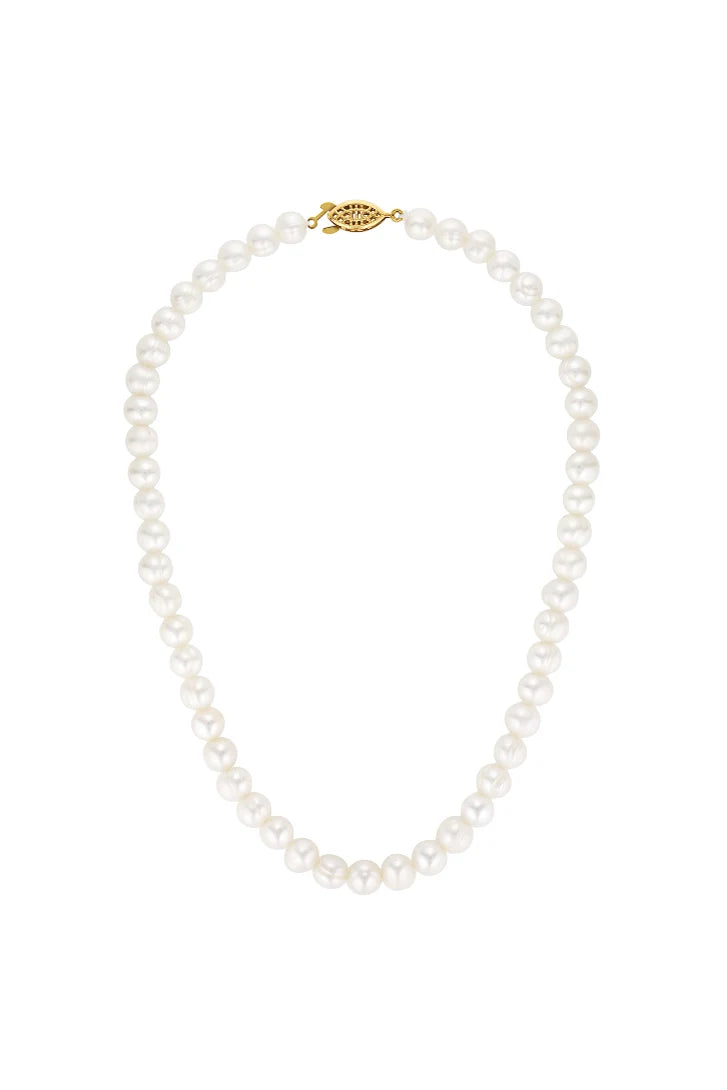 Chubby Pearl Necklace 8mm - Gold