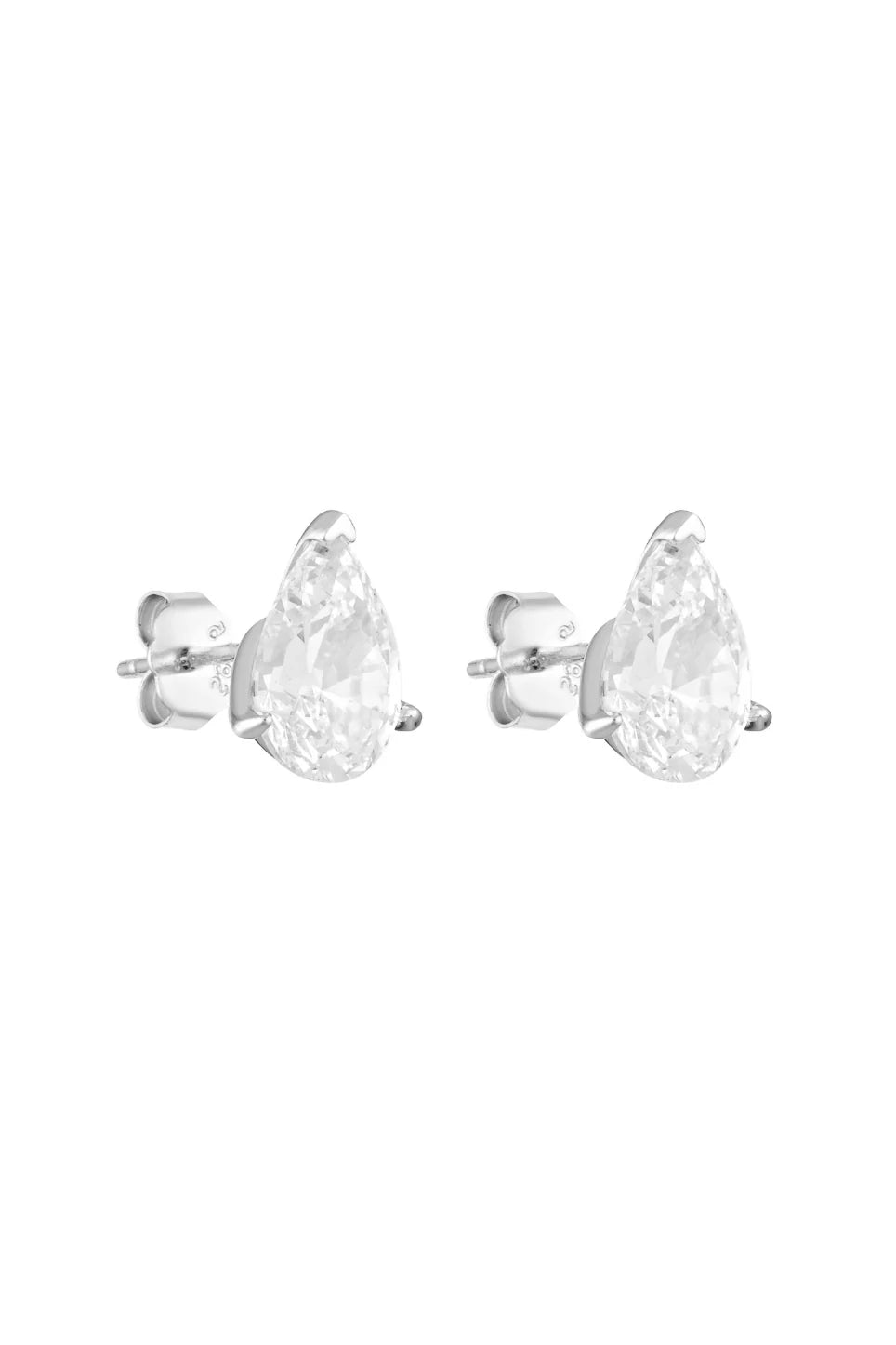 Pear Studs (2ct) - Silver